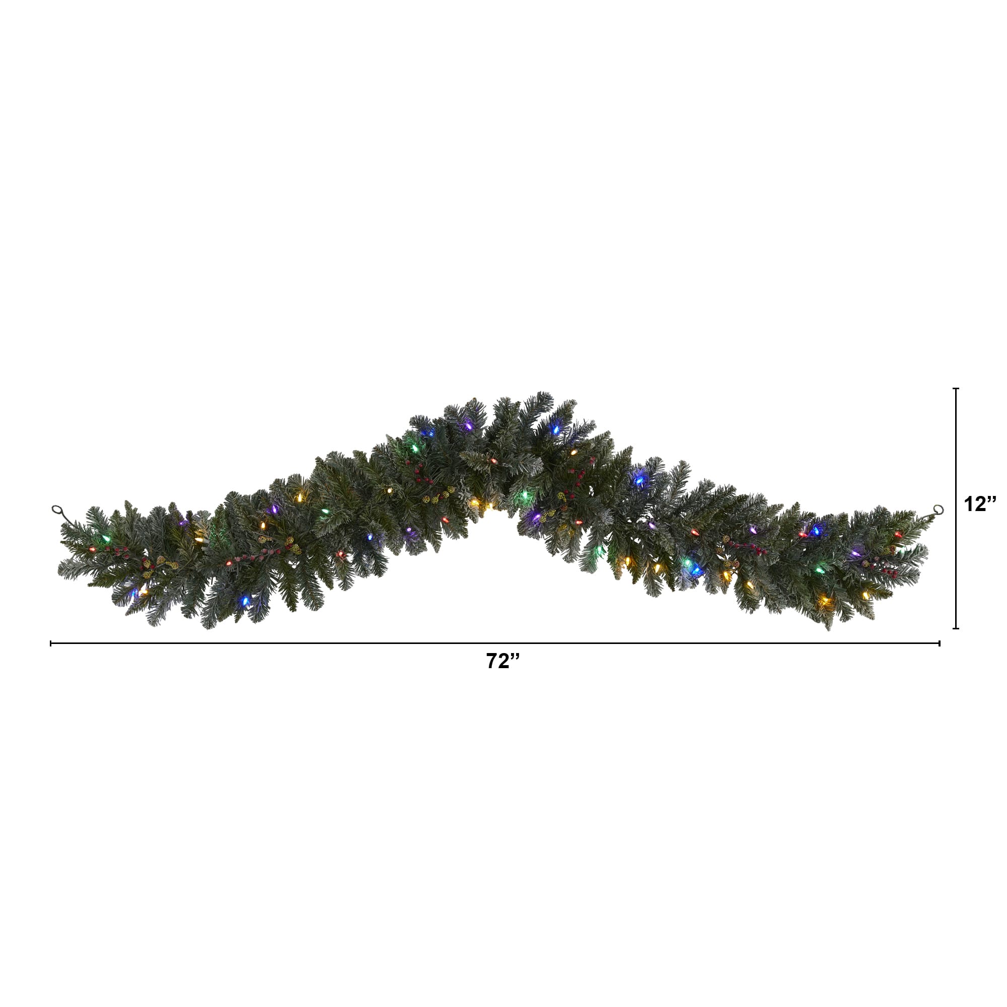 6ft. LED Flocked Pine Christmas Garland